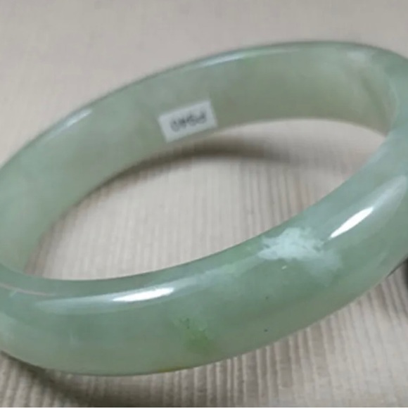 61.5MM Natural Ice Green Jadeite Jade Bracelet Bangle Jadeite Jade Bracelets - Picture 10 of 11